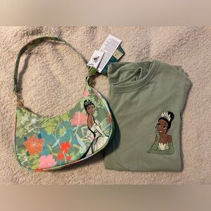 Disney Princess Color me Courtney Tiana Shoulder Purse w/ Matching T-shirt